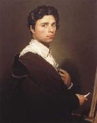 Jean Auguste Dominique Ingres Self-portrait at the Easel (mk04) oil